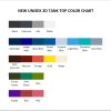 tank top color chart - Eagles Band Merch