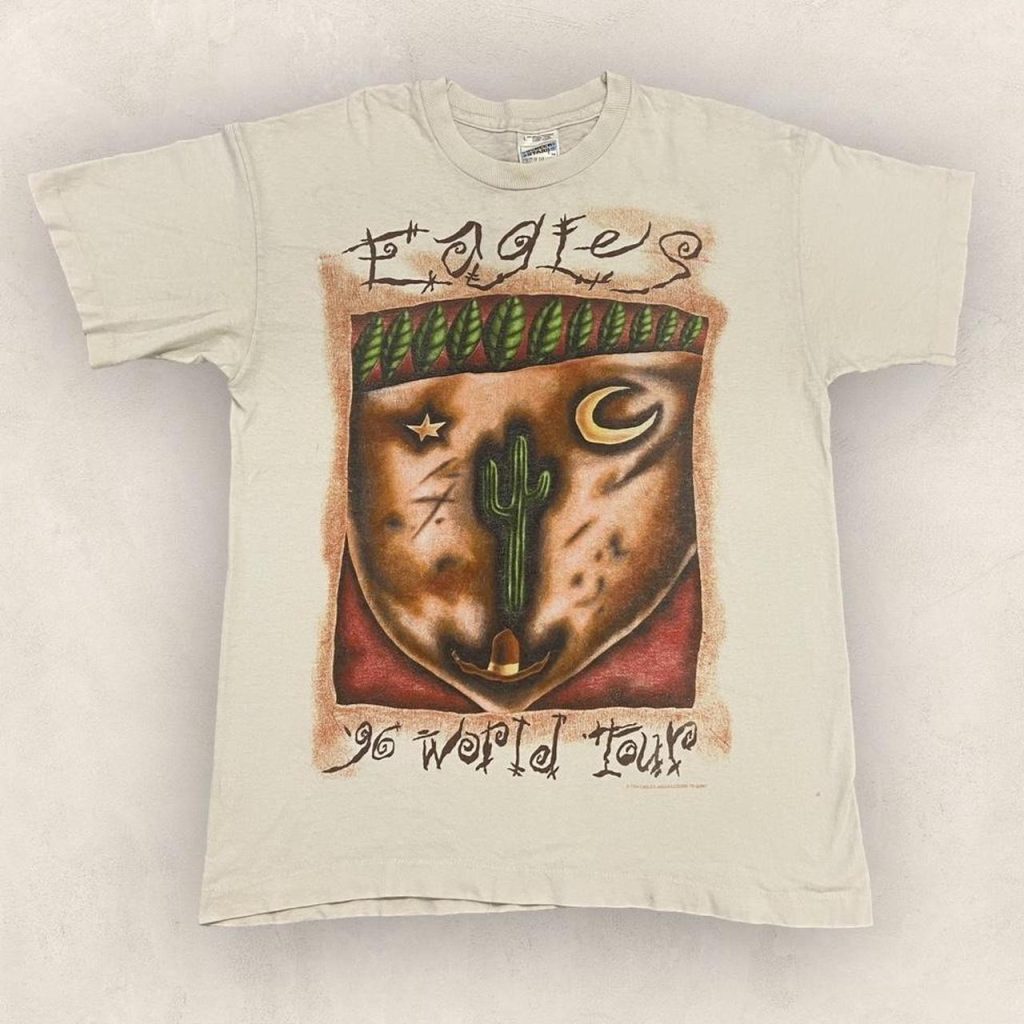 Vintage 90s USA Eagles Band 96 World Tour  T-shirt